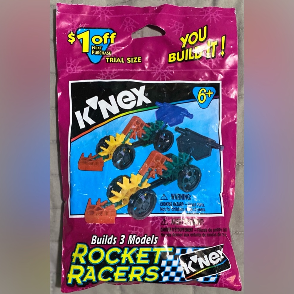 Vintage 30 Piece K’nex Rocket Racer Cars # 94317 Brand New